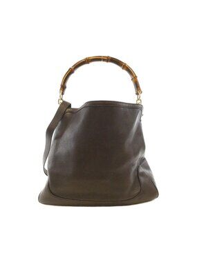 Gucci Shoulder Bag Leather Brown